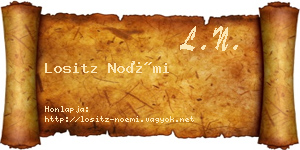 Lositz Noémi névjegykártya
